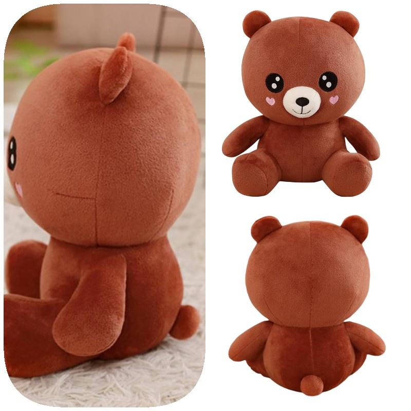 Cute Brown Bear Plush Toy Stuffed Animal Teddy Bear Doll Gift For Kids Girls