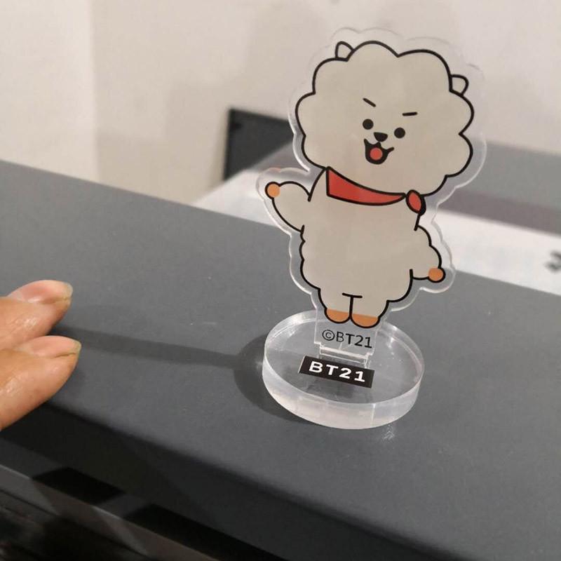 Kpop Bts Bt21 Cute Standee Action Figure Doll Van Acrylic Standing Decor Table