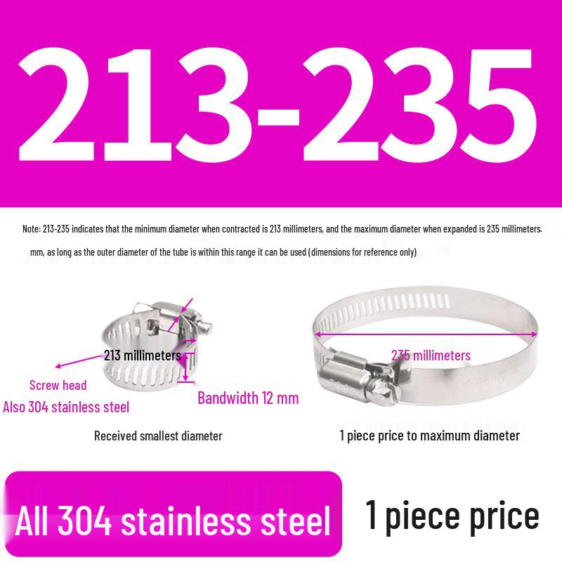 304 Edelstahl Schwerlast Schlauch- und Rohrschelle Clip