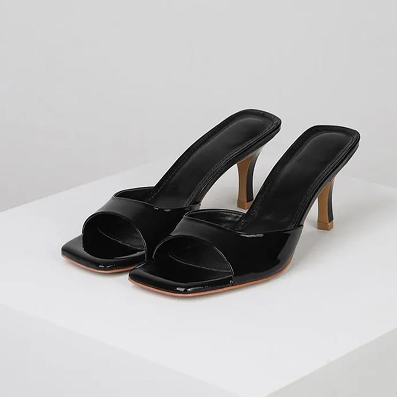 Zapatos De Mujer Women Cute Black Peep Toe High Quality Sandals Lady Classic Comfort Spring Summer Heel Shoes Ab127