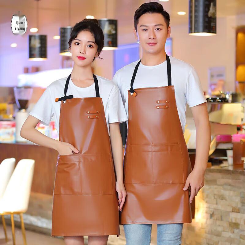 

QIANYIYANG Waterproof PU Leather Apron