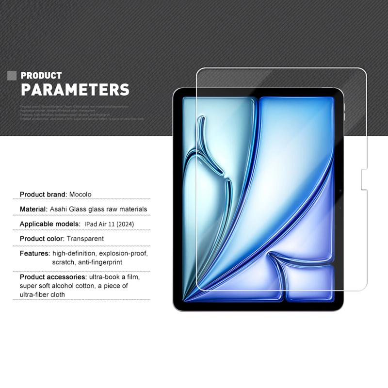 

MOCOLO для iPad Air 11 (2025)/(2024) Захисна плівка для екрану HD із загартованого скла без бульбашок