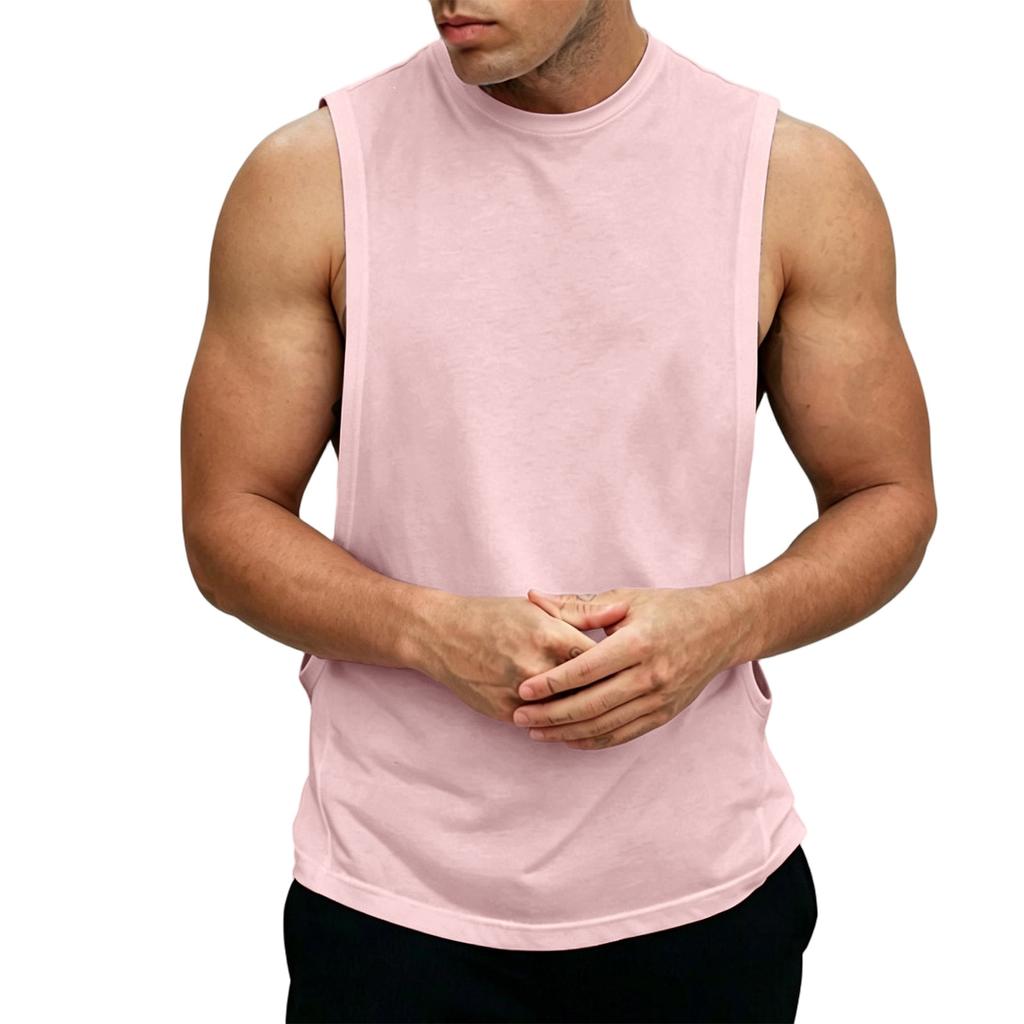 Men's Sleeveless Athletic Tank Top Muscle Shirt Gym Fitness Breathable Stretch Quick Dry Sports Vest for Summer Training