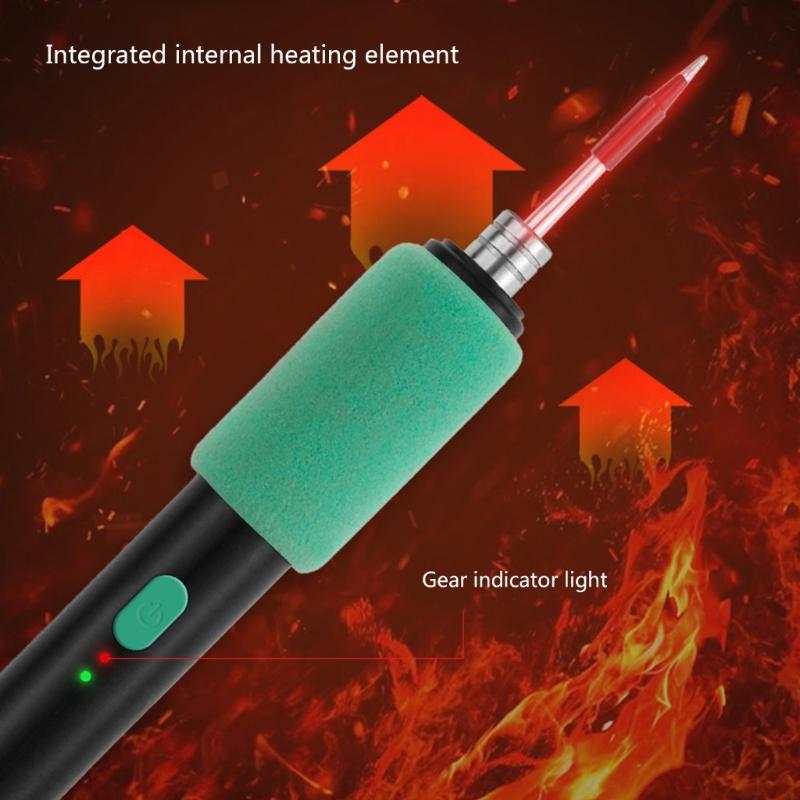 Handy 600mAh Small Cordless USB Recharegeable Soldering Iron with Intelligent Heating for DIY Enthusiasts Welding Tool