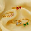 French Fine Ring Women's Tide 18K Fashion Love Zircon Bow Open Ring 2026