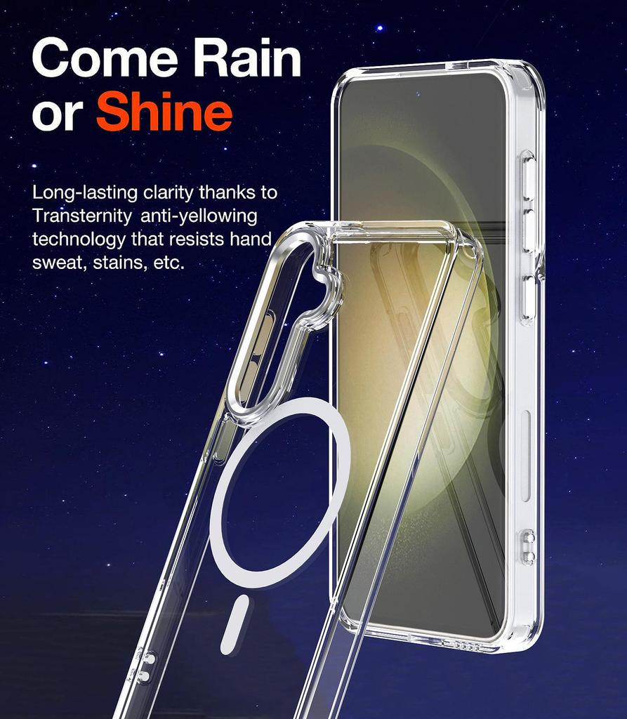 Samsung A17 Bright Shadow Magnetic Case - Transparent, Full Coverage, Drop-Proof, Protective A36 A26 A56 A07 A16 Model.