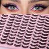 48 Pairs Of Large-Capacity False Eyelashes Dd Curled Chemical Fiber Thick Three-Dimensional False Eyelashes