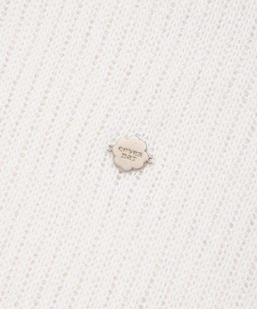 COVERNAT WOMAN Collar Lace-Up Crochet Half Knit Ivory