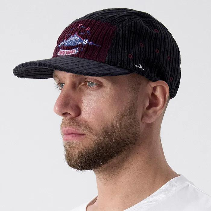 Oversized Fishing Corduroy Camp Cap (Navy)