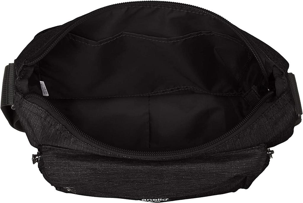 Anello TRACK ATH1812Z Vertical Shoulder Bag, A5 Size, Water-Repellent, Multi-Storage, Black