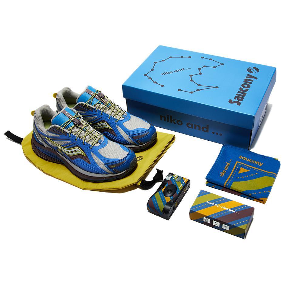 Saucony Niko And  Kinvara 4 Retro Durable Breathable Low Top Casual City Commuting Running Shoes Unisex sneaker Gray Blue S79052-33