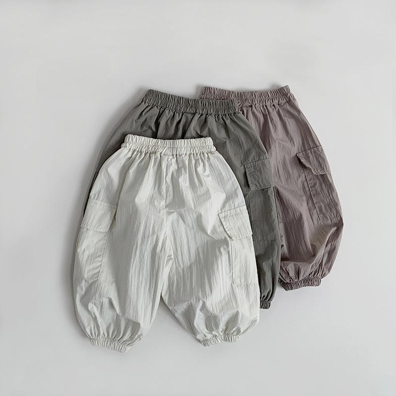 Spring and Summer Baby Thin Work Pants Mosquito Proof Breathable Pants Korean Personalized