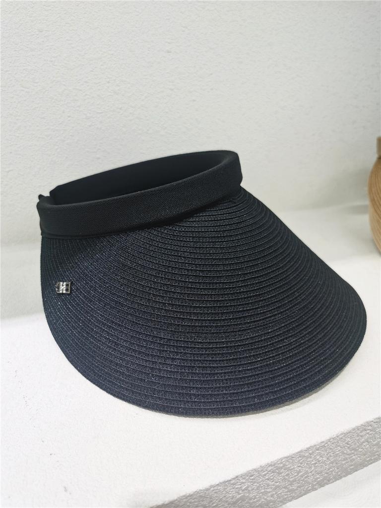 Sonnenhut aus Stroh mit breiter Krempe – atmungsaktiver, verstellbarer, elastischer Pferdeschwanz-Strandhut für Damen, perfekt für Outdoor-Aktivitäten