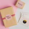 50-500Pcs Handmade With Love Kraft Paper Stickers 25Mm Round Adhesive Labels Baking Wedding Decoration Party Decoration Sticker