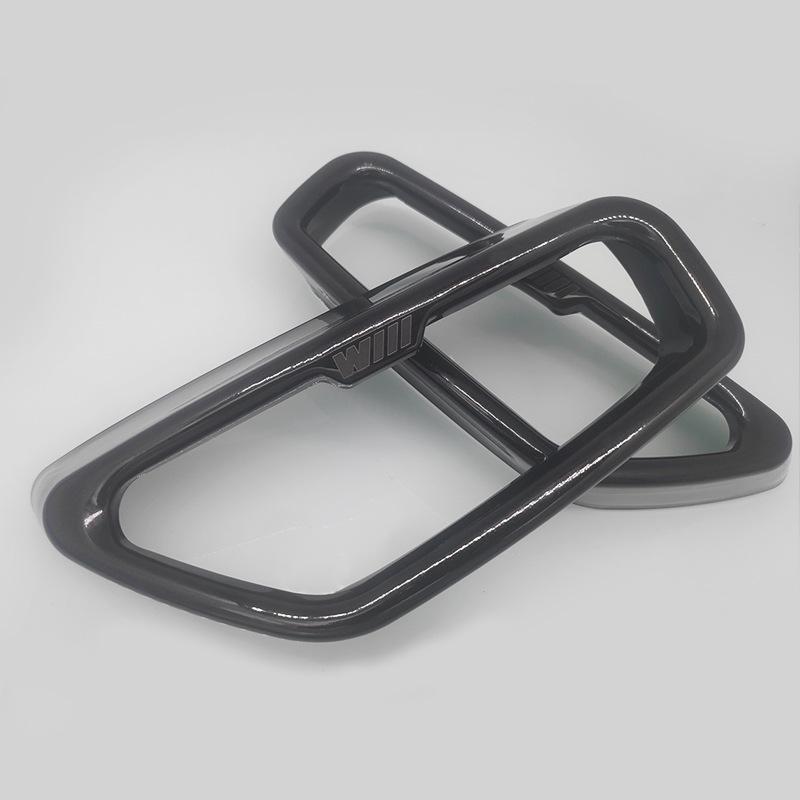 BMW 5 Series (2018-2021) Black Stainless Steel Exhaust Cover with Logo