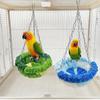 Hand Woven Flannel Parrot Warm Hanging Swing Bed for Small Birds