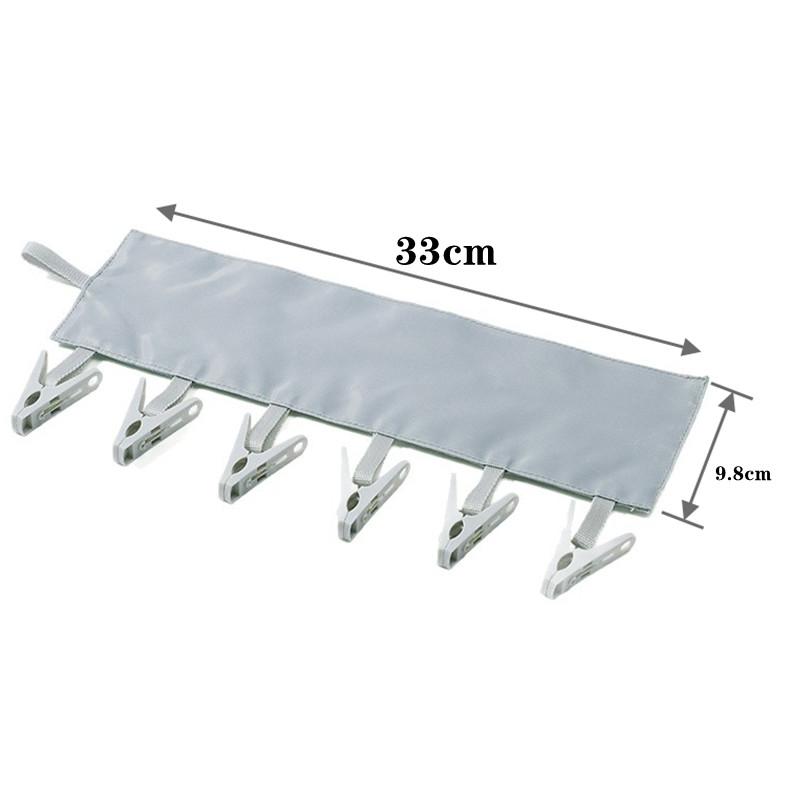 Foldable Fabric Clothes Hanger with Clips, Portable Closet Organizer for Socks & Underwear