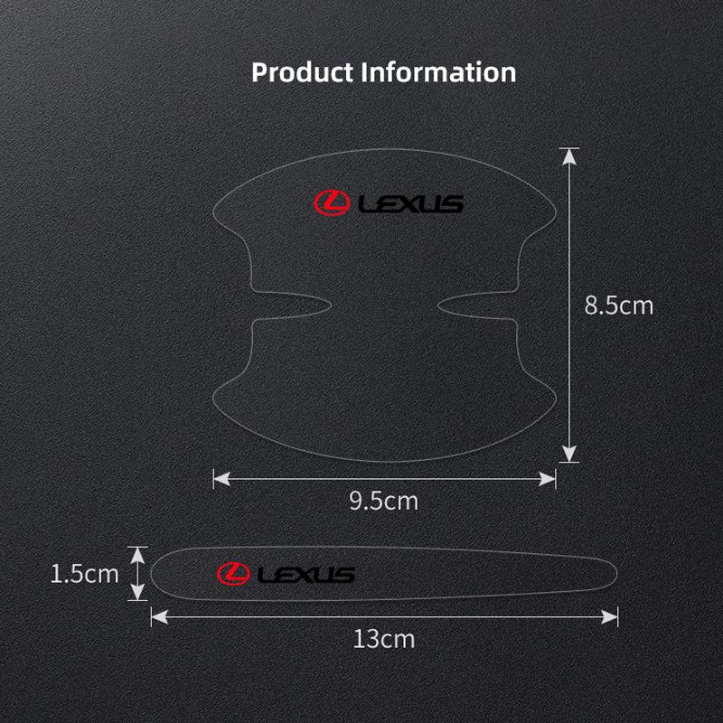 8Pcs Car Door Handle Protector Stickers Decals For Lexus LS LC RZ IS350 ES300 GS350 CT200h GX460 LX570 RX500h NX300 UX260 LM300