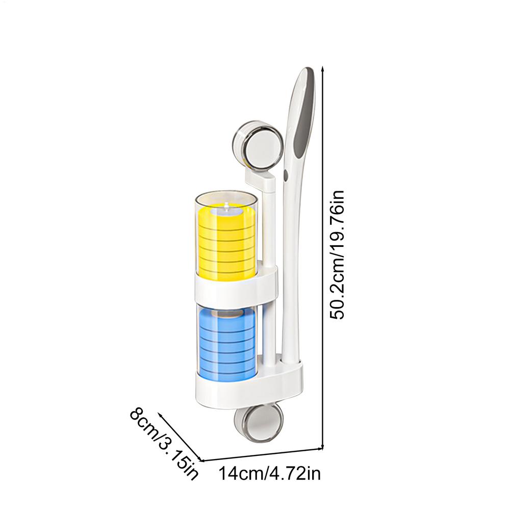 Toilet Bowl Cleaner Wand Kit Deep Cleaning Scrubbing Bathroom Maintenance System Toilet Bowl Brush With Wand Refills For Sink