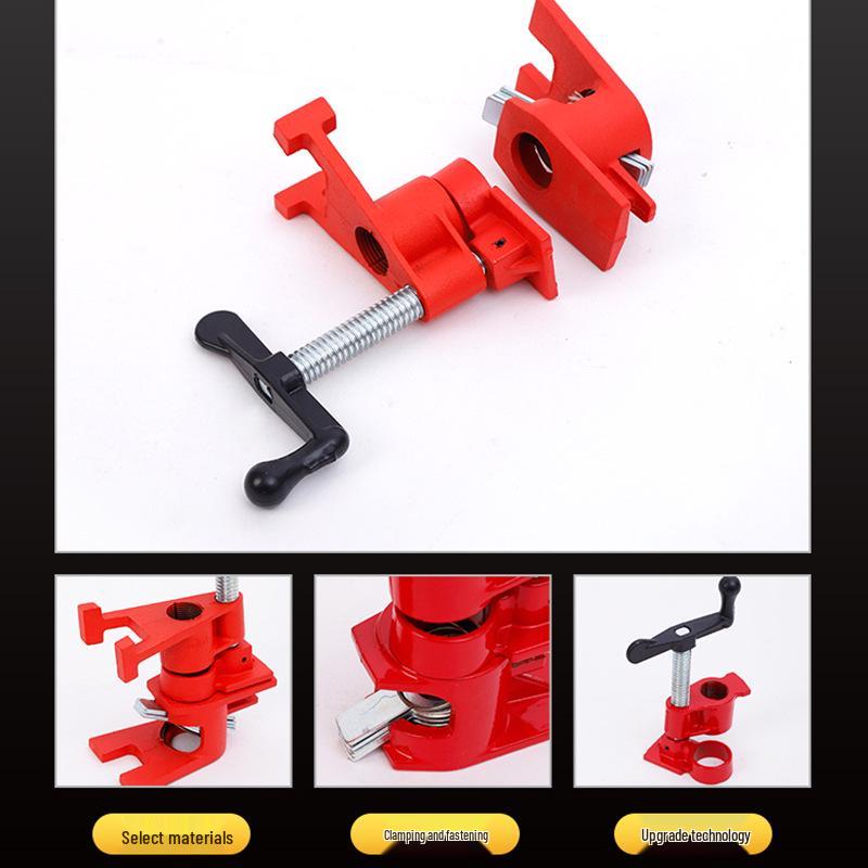 Guoding Heavy-Duty 3/4-Inch Woodworking Pipe Clamp with 6-Point Bracket