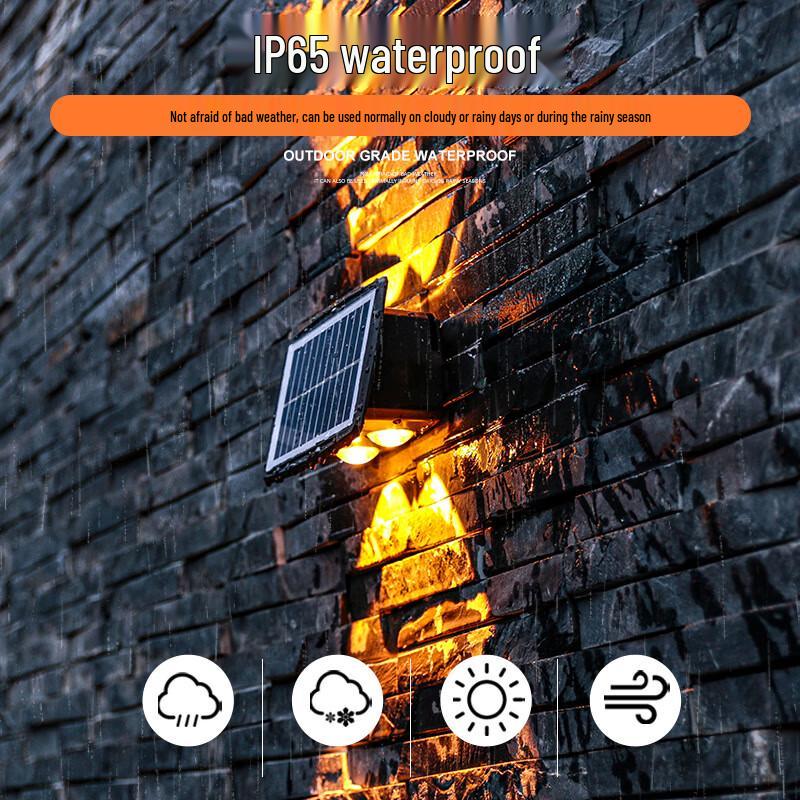 Solar 4LED Dual-Color Outdoor Wall Washer Light