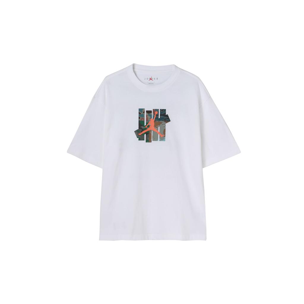 Jordan Undefeated X Capsule Collection Logo Print Pullover Crew Neck T-Shirt Men Tops White DX4305-100