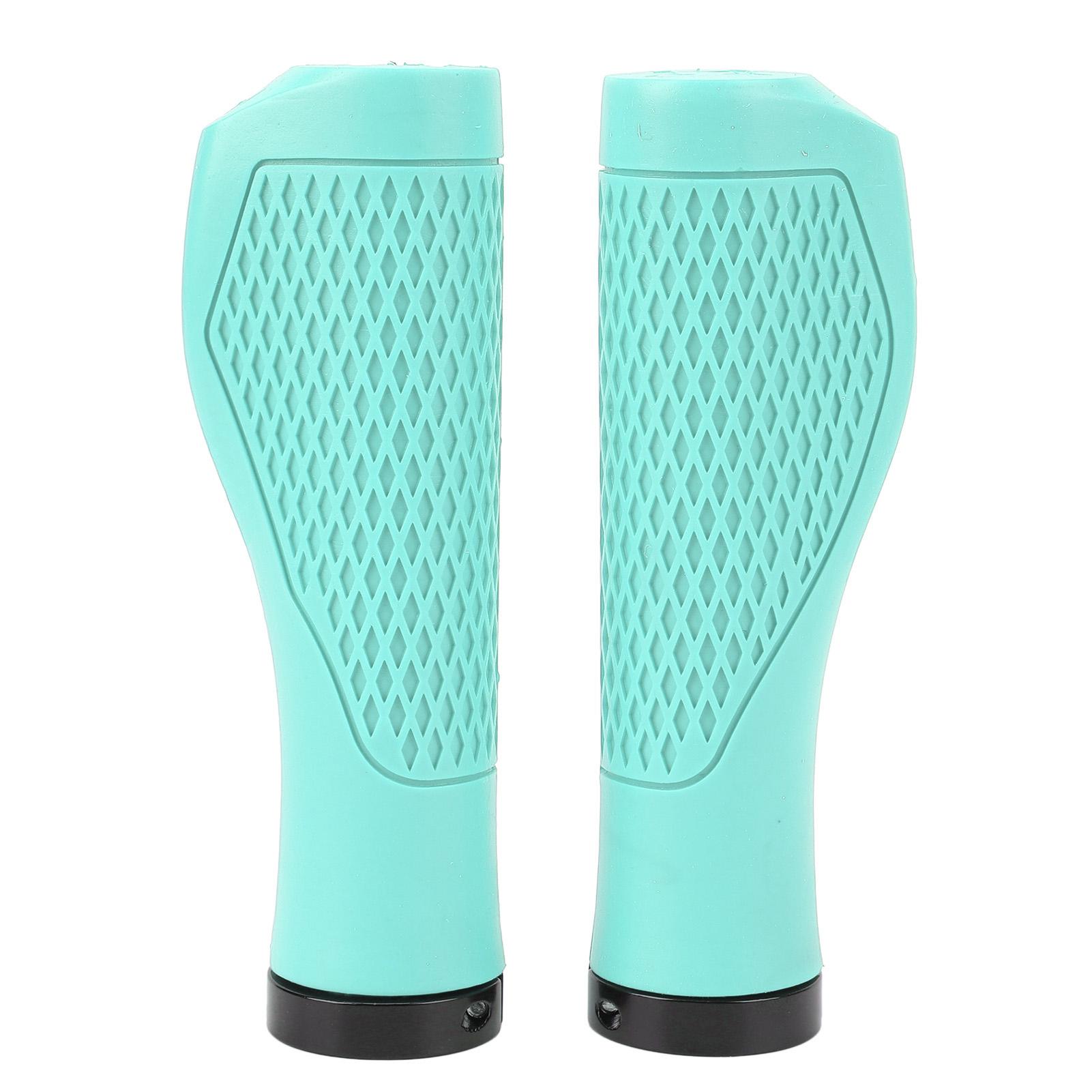 

Пара велосипедних ручок на кермо, гумова антиковзаюча амортизуюча ергономічна велоручка з фіксацією Blue Green