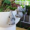 Resin Crafts Elephant Bonsai Pendant Cartoon Animal Statue  For Office Outdoor Plant Decor