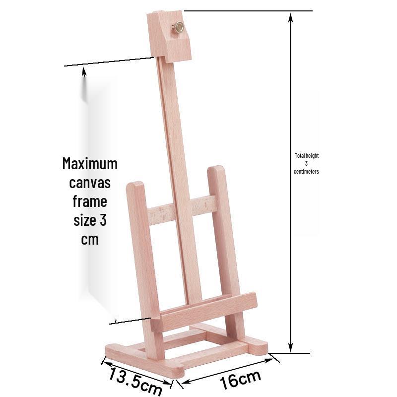 Children's Adjustable Solid Wood Desktop Easel for Oil Painting