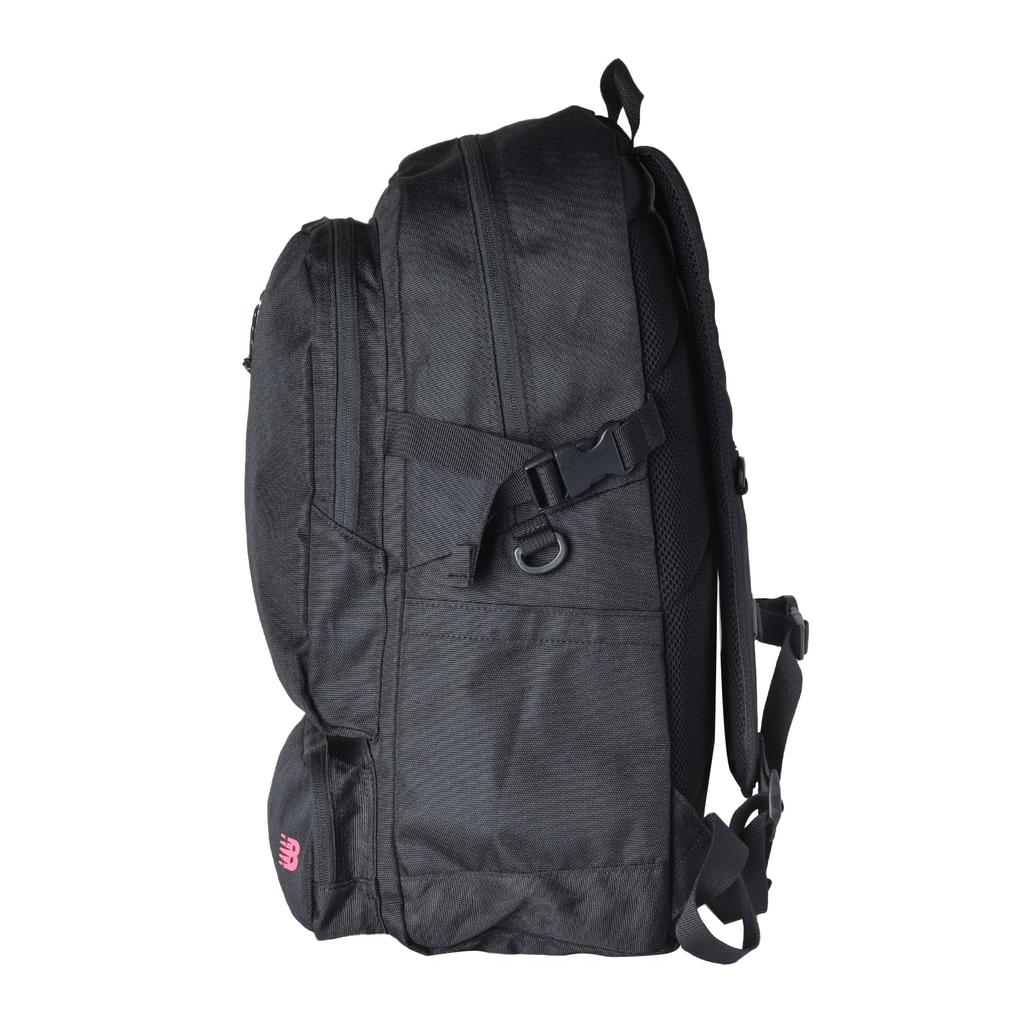 New Balance Big Pocket Backpack (LAB55619) - Large Capacity, 25L Capacity, A4 Size Storage, Durable, BlackPink, Perfect for School and Club Activities