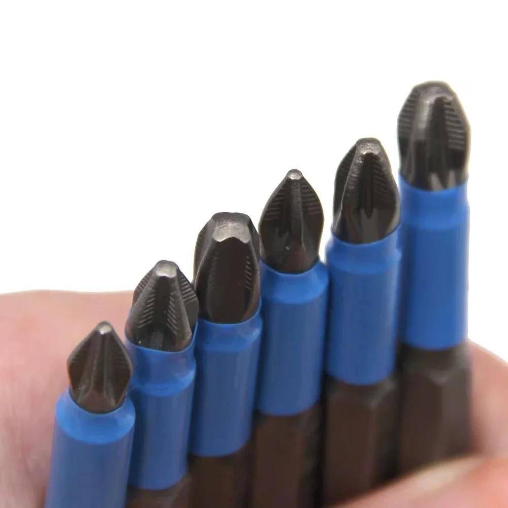 6 Stück Sechskantgriff Rutschfest Elektro-Schraubendreher Holzbearbeitung Kreuzschlitz-Schraubendreher Werkzeugset PH1 PH2 PH3 PZ1 PZ2 PZ3