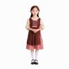 Halloween Children Adult Match Pastoral Checkered Dress Artistic Vintage Linen Fake Two Skirt Performance