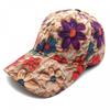 (M, violet) Casquette de Baseball Florale Impression de Fleurs Colorées Chapeau à Profil Bas Mode Chapeau de Soleil Réglable pour Femmes Hommes