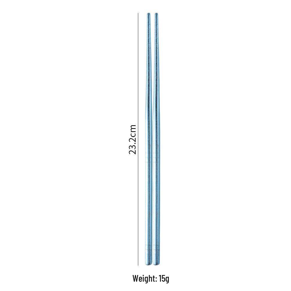 Pure Titanium Crystal Chopsticks: Lightweight, Portable, Heat-Insulating, Non-Slip, Anti-Mold, with Gift Box – Perfect for Outdoor Camping