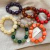 Round Beaded Bracelet Square Acrylic Hand Jewelry Cute Women Bracelet  Gifts