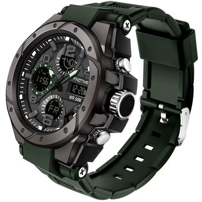 Reloj Deportivo Militar Digital Analógico para Hombre Resistente al Agua Luz LED Doble Hora