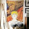 Naruto Vs Pain Wall Tapestry Aesthetic Wall Hanging Printed Fabric Blanket Decorative Tapestries For Bedroom Living Room Home Decor