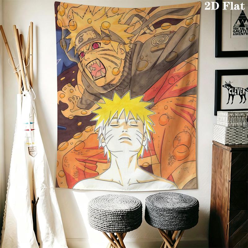 Naruto Vs Pain Wall Tapestry Aesthetic Wall Hanging Printed Fabric Blanket Decorative Tapestries For Bedroom Living Room Home Decor