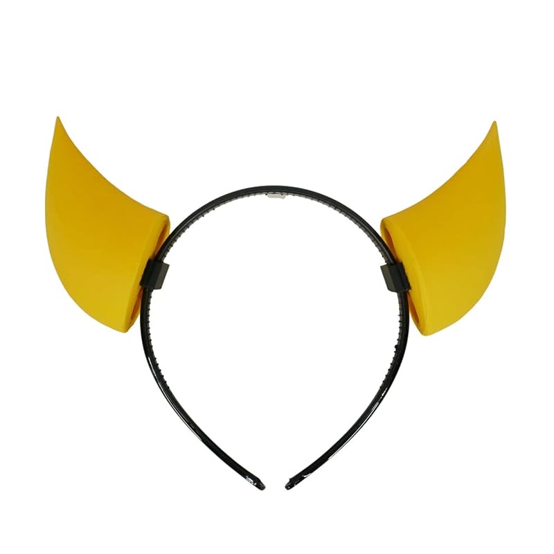 

[CUEZtoy] made in Japan halloween cosplay 3D printing modeling costume items devil Cow s horn devil horns hair ornament headband (yellow)