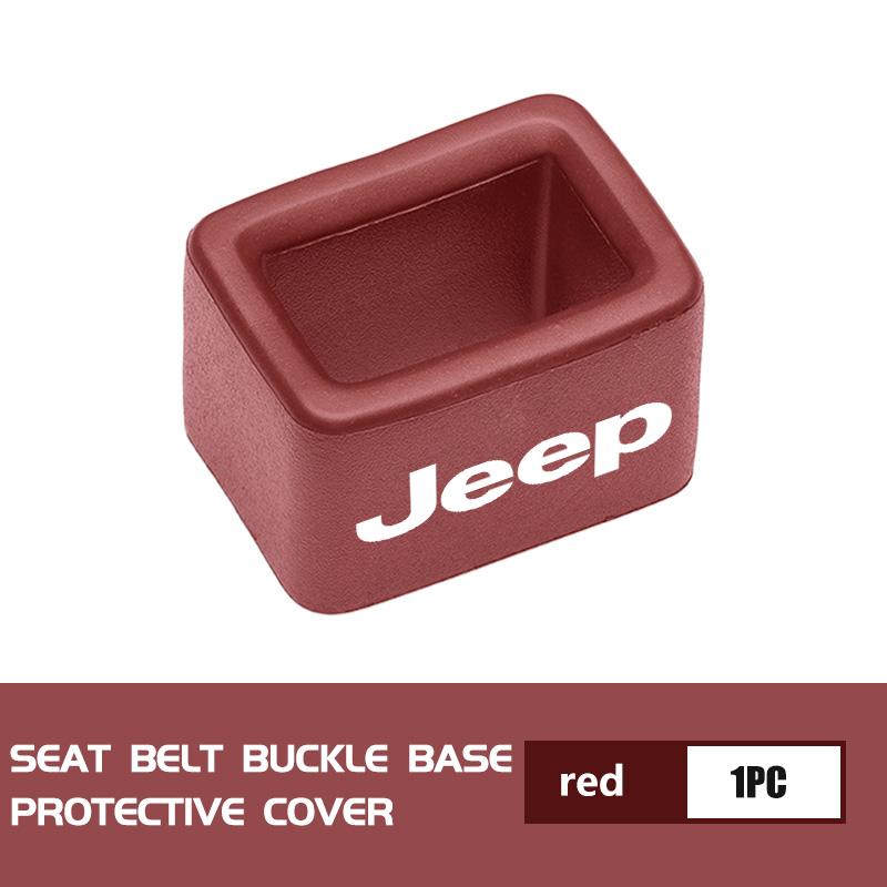 Car Seat Belt Base Cover Trim Seat Safety Buckle Socket Protective For Jeep Grand Cherokee Patriot Renegade Compass Wrangler