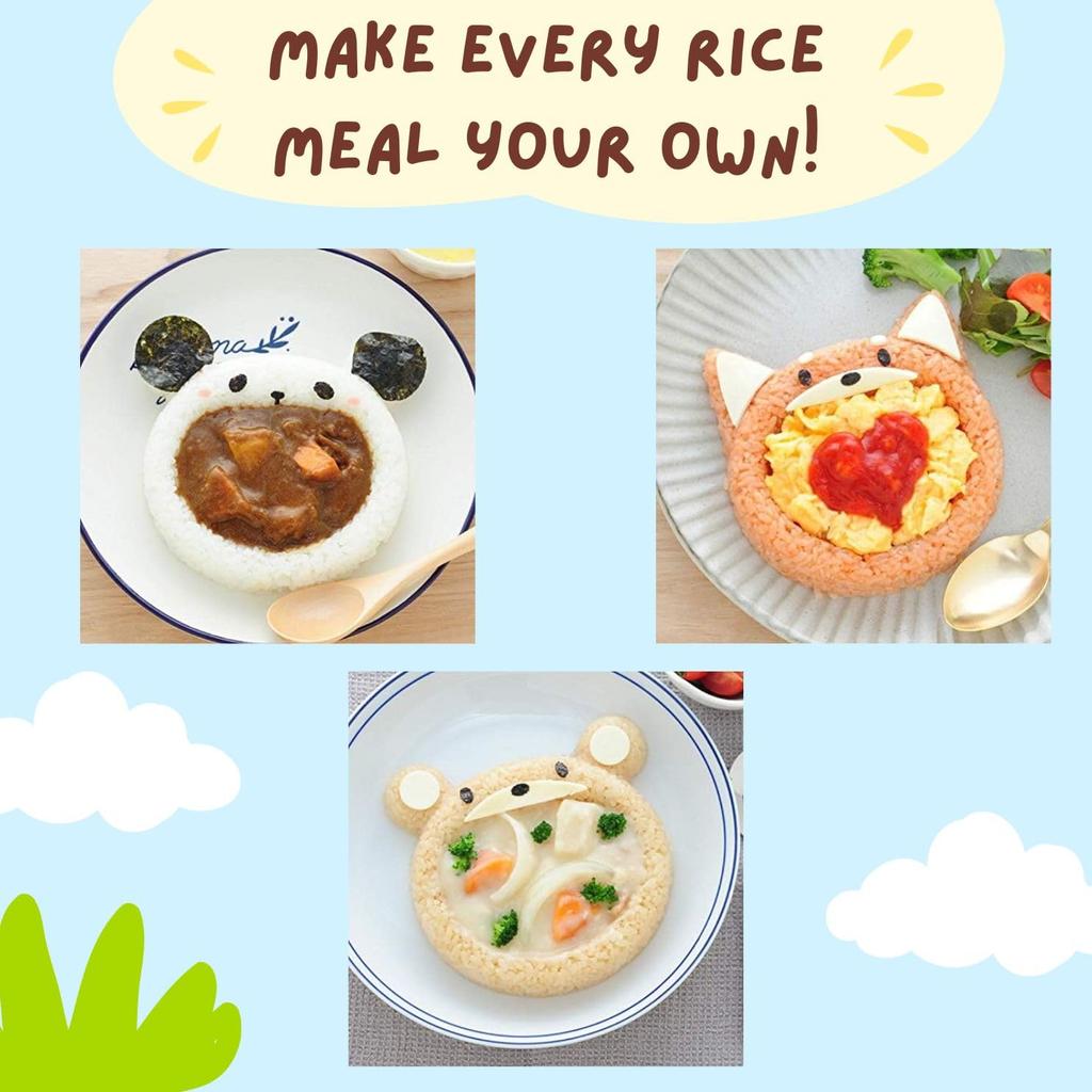 Ernest Deco Curry Animal Curry Decoration A Brand Favored by Major Restaurants (Rice Mold) (My Form, Aaah, Nom) - A-76924