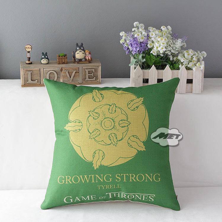Thrones Of Game Cotton Linen Pillow Case Waist Throw Cushion Covers Decor Home