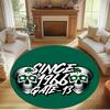 Gate 13 Logo Print Round Rug, Washable Floor Carpet, For Entryway Dorm Laundry Room Office Study, Home Decor Birthday Christmas Gift