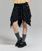 Awesome Studio Asymmetrical Dot Midi Skirt Black