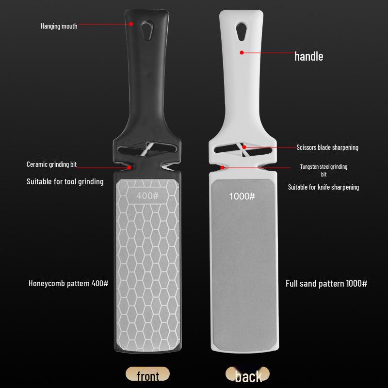 Double-Sided Diamond Grinding Stone - Multi-Functional Kitchen Tool for Thick and Thin Grinding