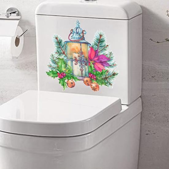 Flower Toilet Seat Lid Sticker Self-Adhesive Toilet Lid Art Decals Removable Peel And Stick Wall Sticker for Bathroom Bathtub Wall Decor