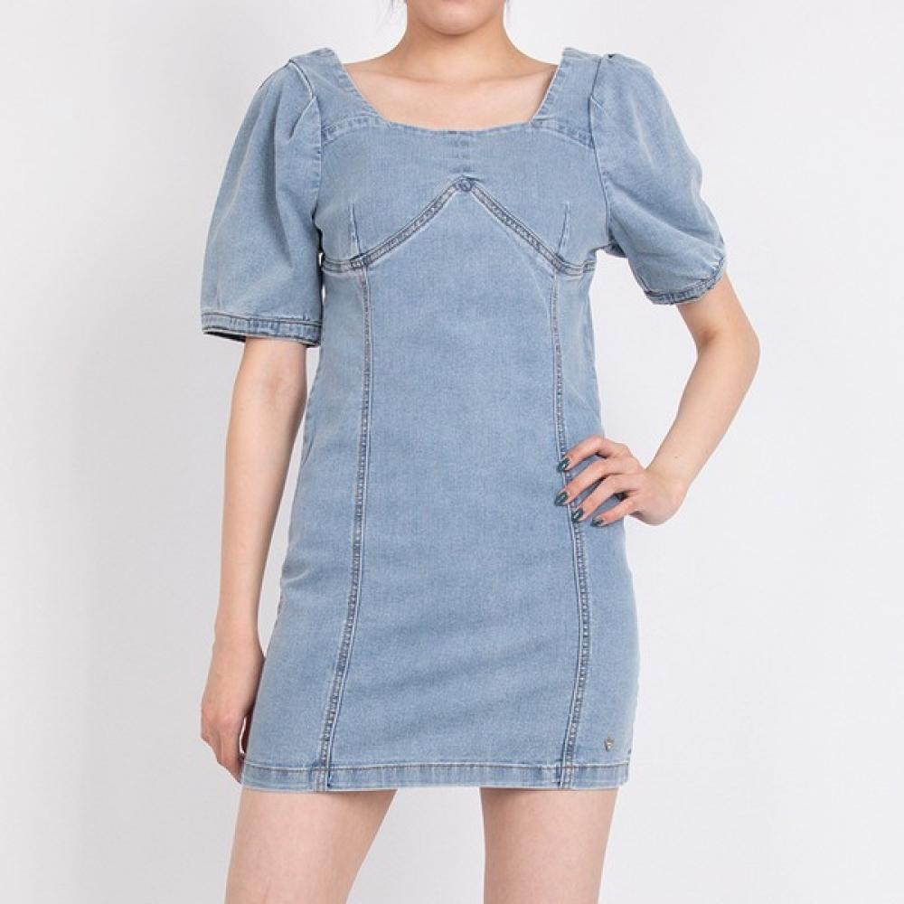 

GueSS GueSS Women S dreSS Square Neck Puff Sleeve Light Blue Yn2d7764 light blue/XS