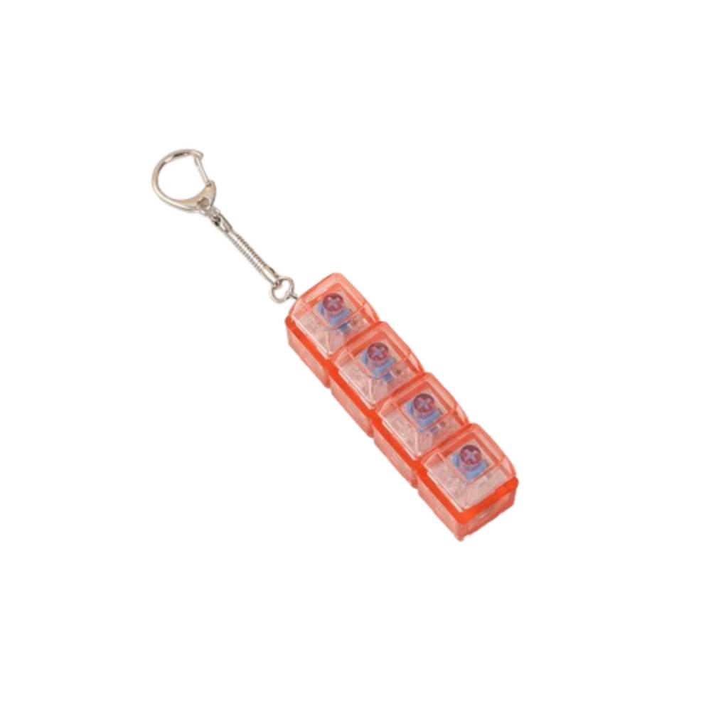 Funny Crystal Keycap Pendant Luminous Mechanical Keyboard Keychain  Holiday Gift