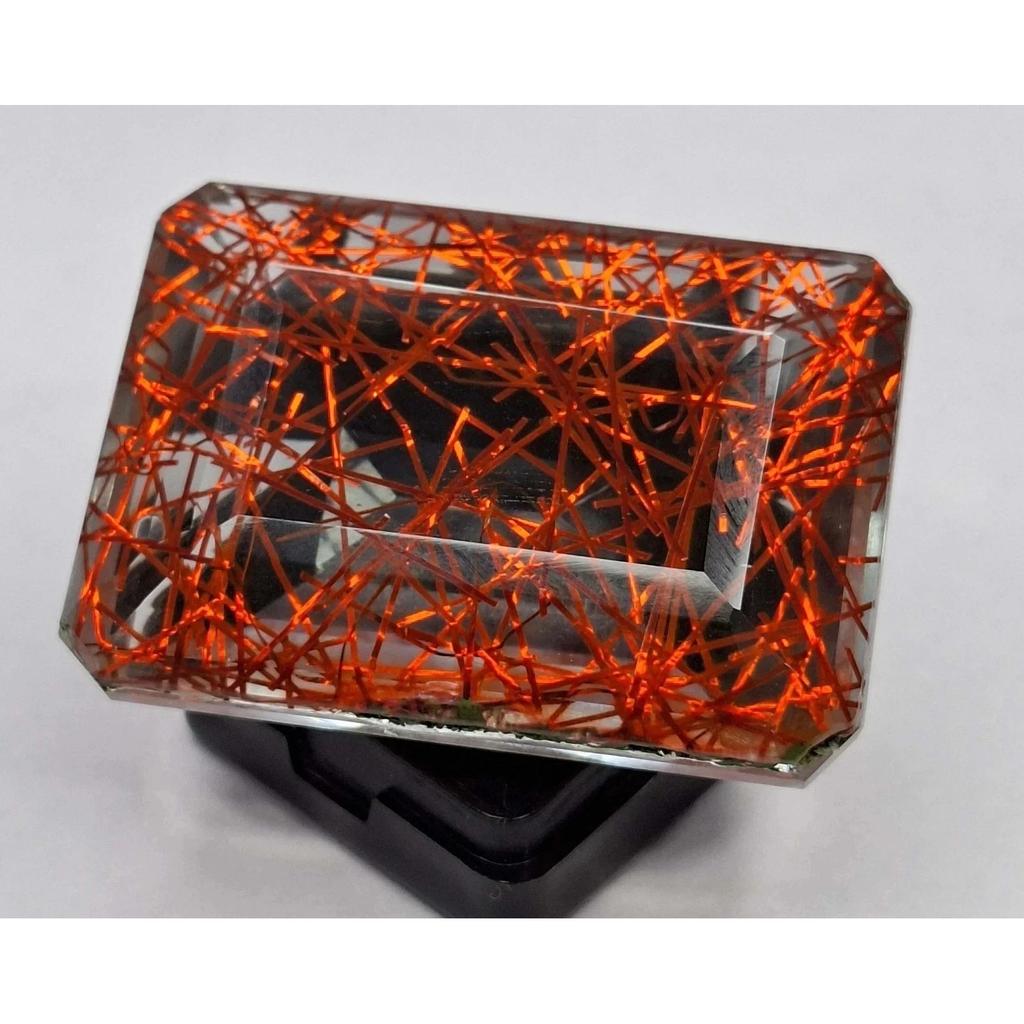 209-211 Ct Natural Rutilated Quartz Emerald Cut Stunning Certified Gemstone