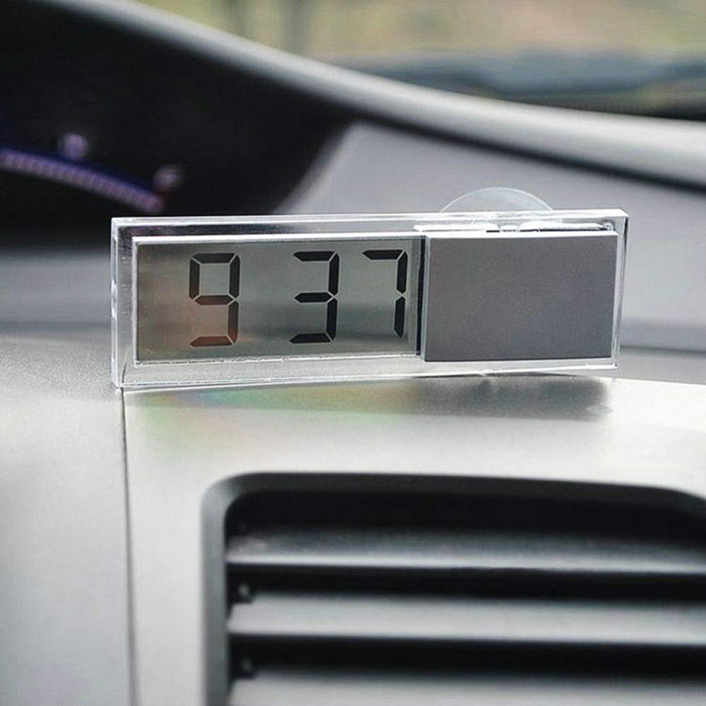 Eaglerich Car Digital LCD Watch 1PC Car Electronic Watch LCD Display Digital Time Display Car Use Suction Cup